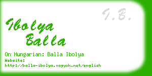 ibolya balla business card